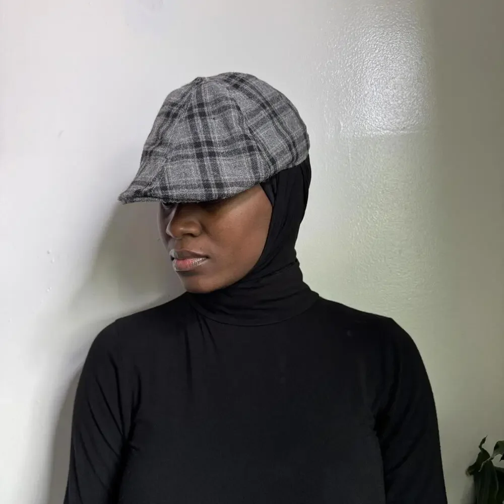 Vintage plaided‎ newsboy beret cap